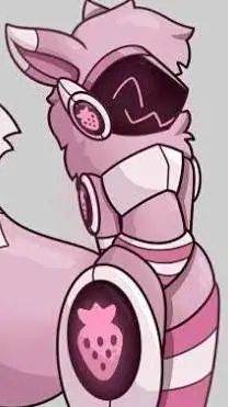 ai character: protogen Luna  background