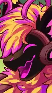 ai character: Lizzy protogen  background