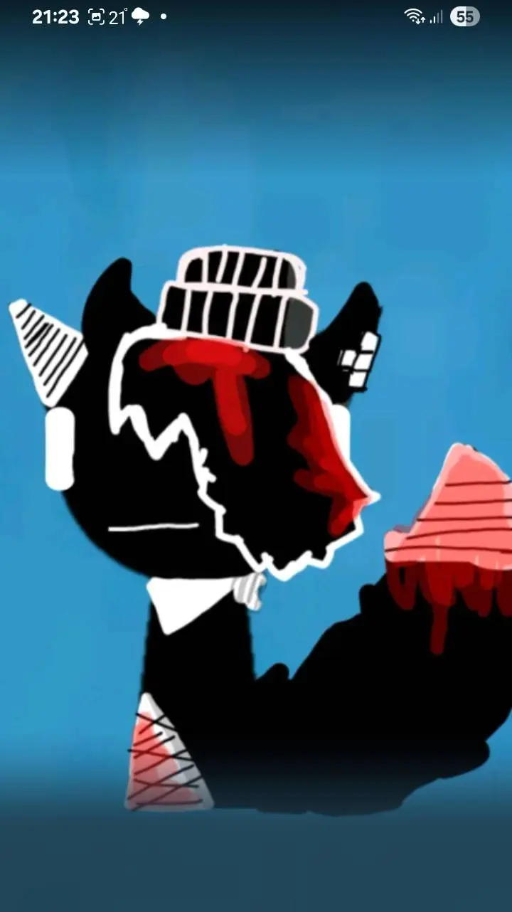 ai character: Dark cat background