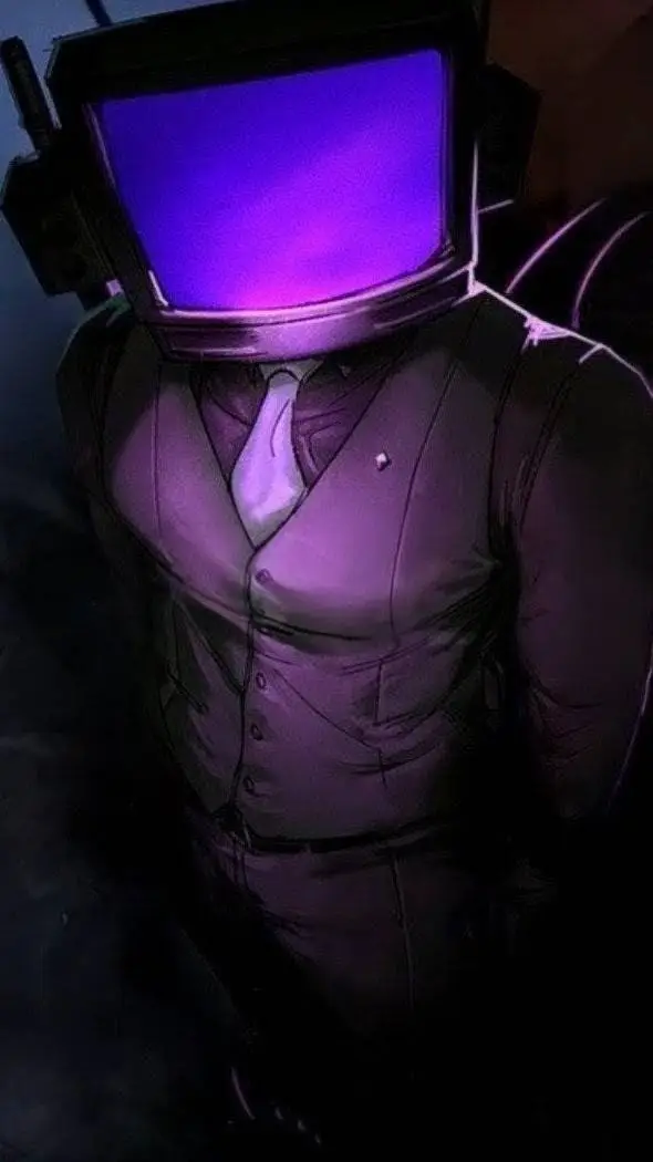 ai character: Shadow tv man  background