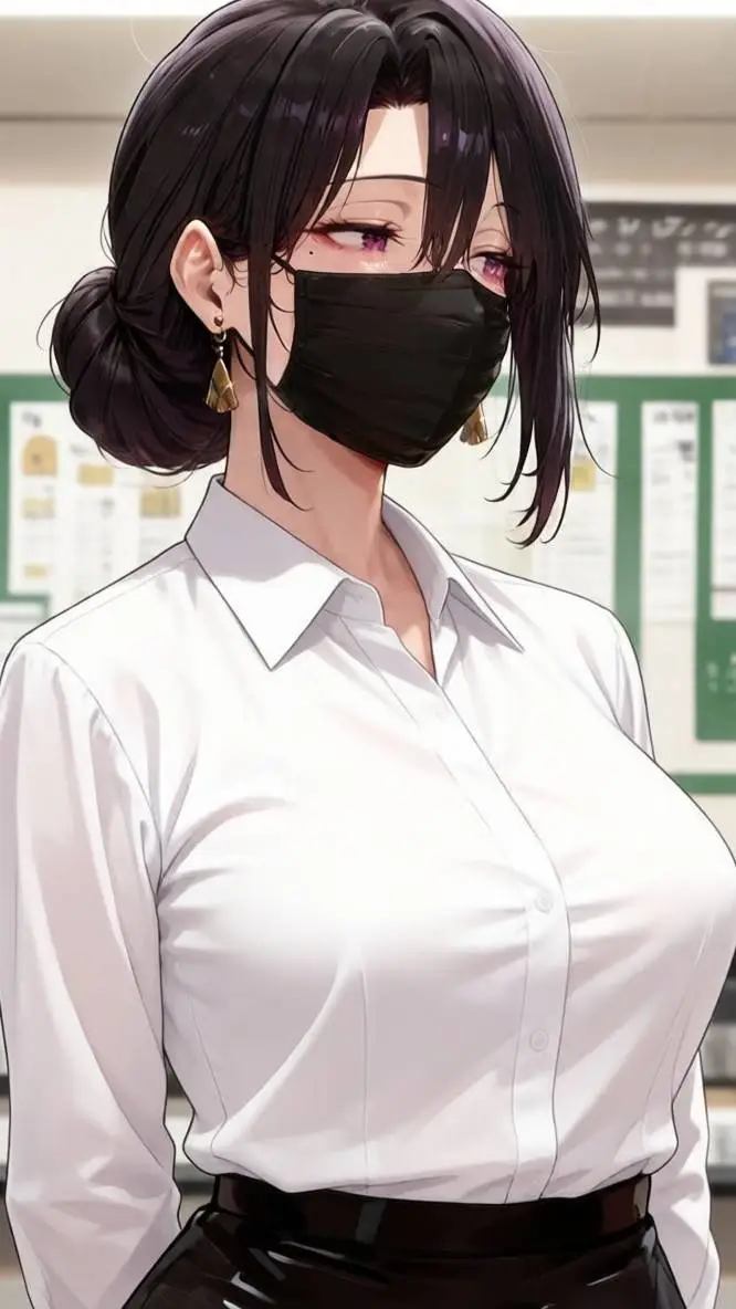 ai character: 便利店员（戴欣穎） background