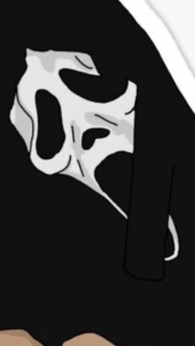 ai character: Ghost face background