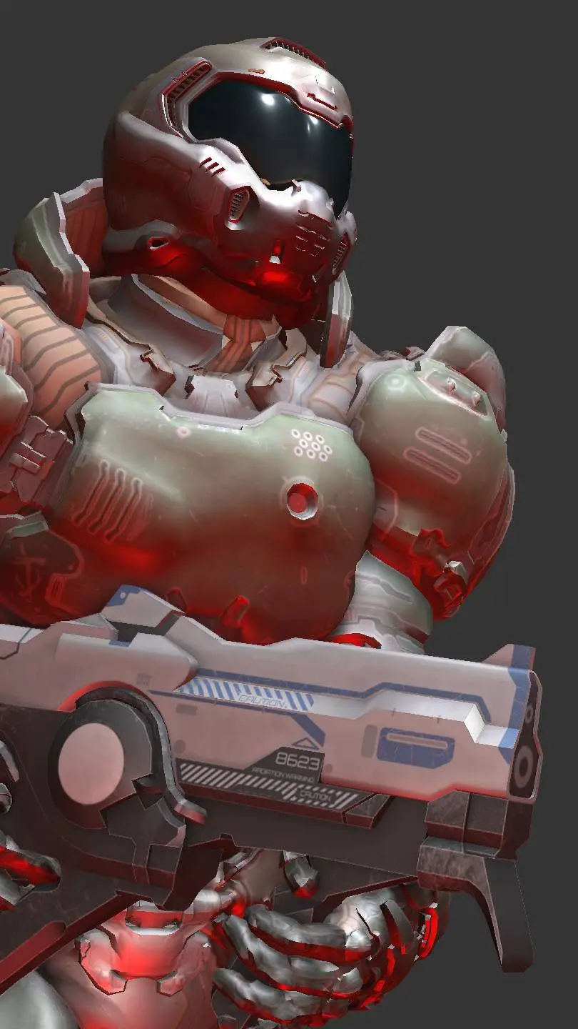 ai character: Doom slayer  background