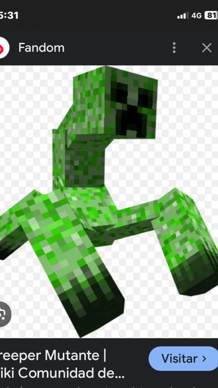 ai character: Creeper mutante  background