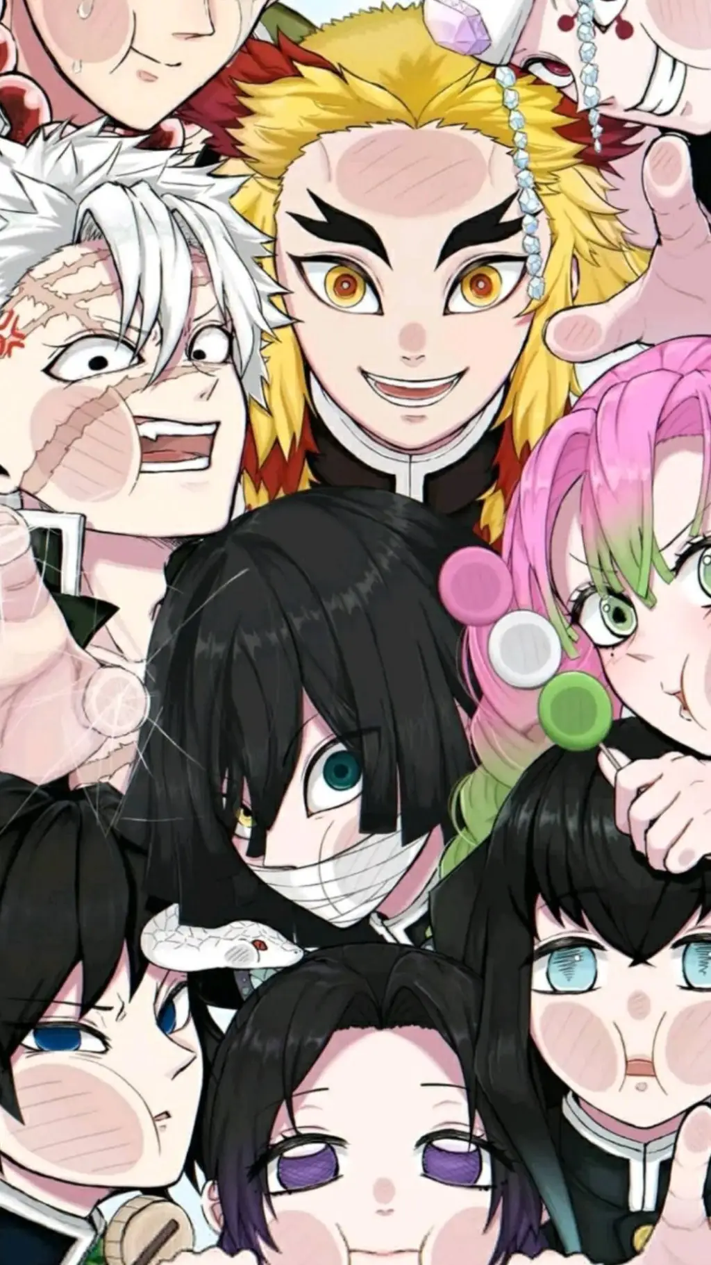 ai character: kny new hashira  background