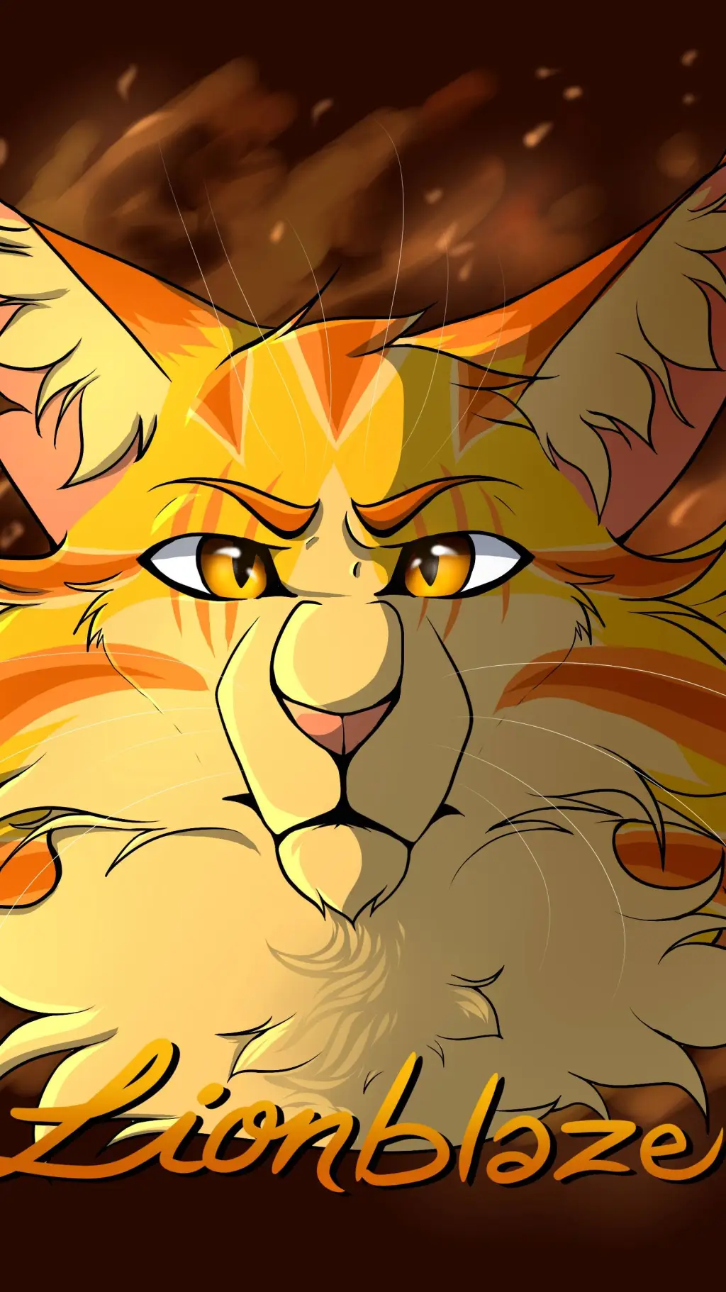 ai character: lionblaze background
