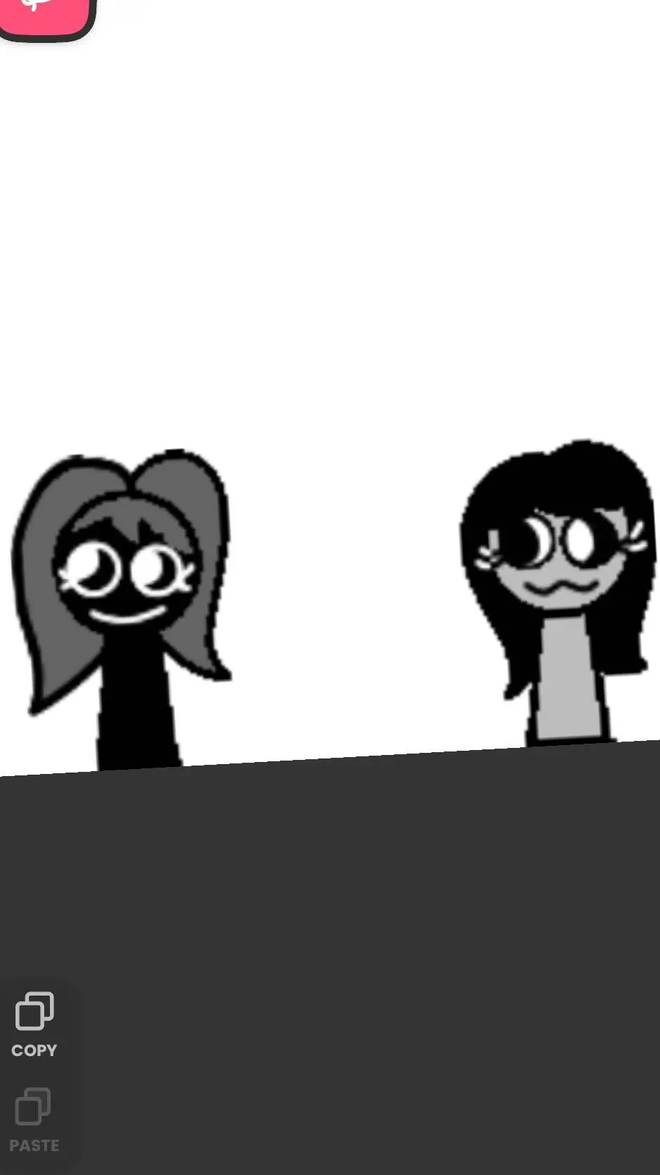 ai character: while and black background
