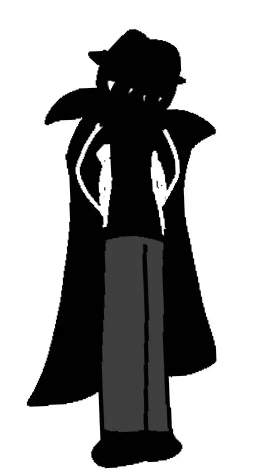 ai character: human black background