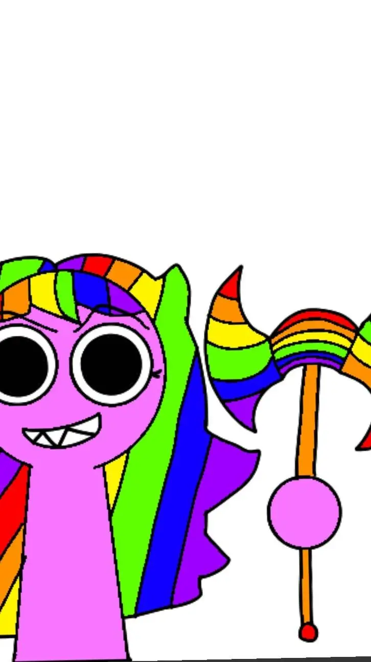 ai character: rainbow sprunki background