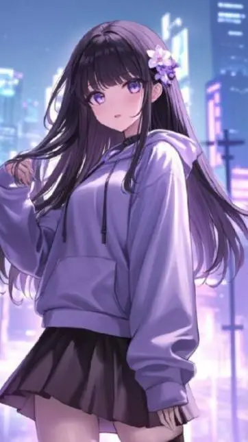 ai character: girl  background