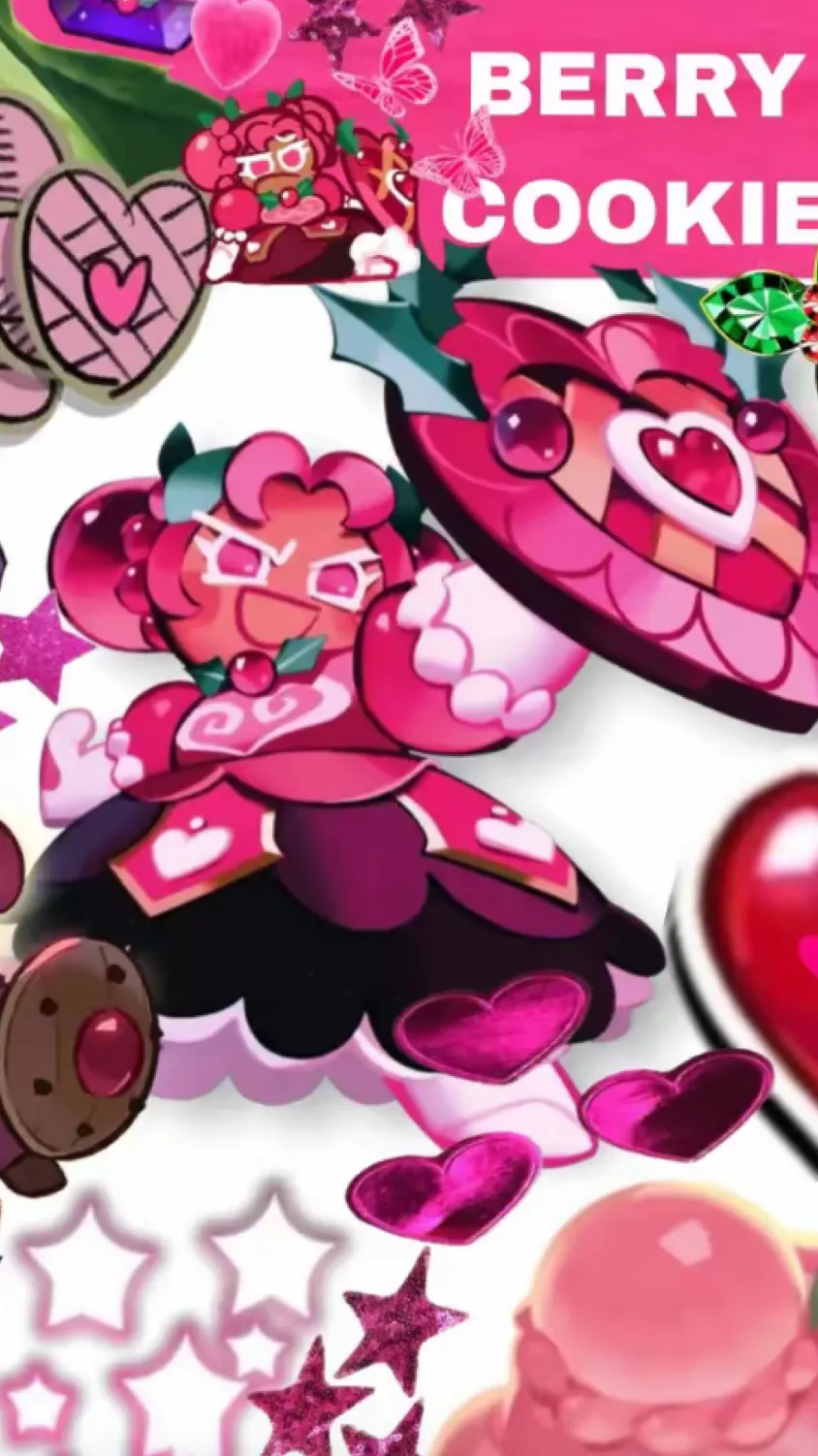 ai character: Hollyberry cookie background