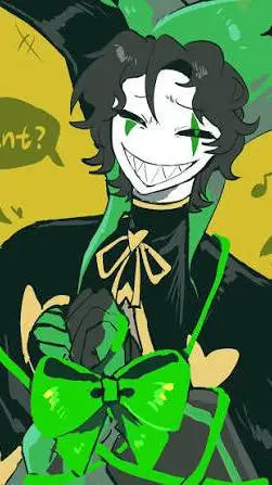 ai character: 💚• HARLEQUÍN•💚 background