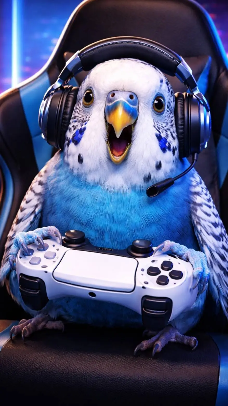 ai character: sam gamer hudgie background