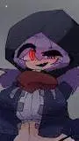 ai character: female dust sans  background