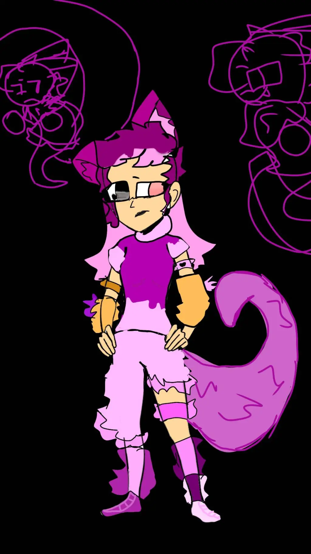ai character: tu amiga xd background