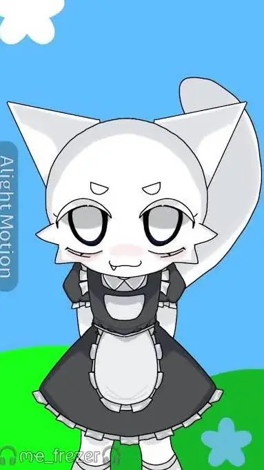 ai character: Wenda in maid  background