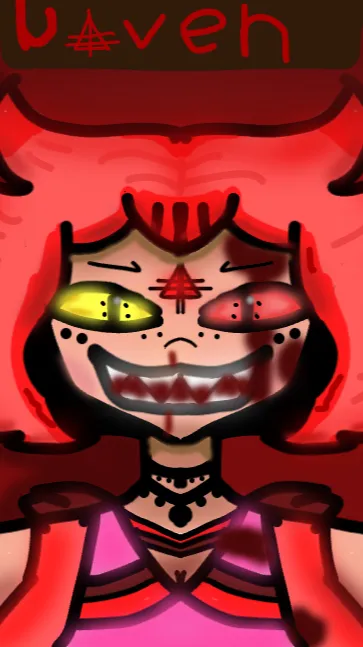 ai character: ᴚaven  background