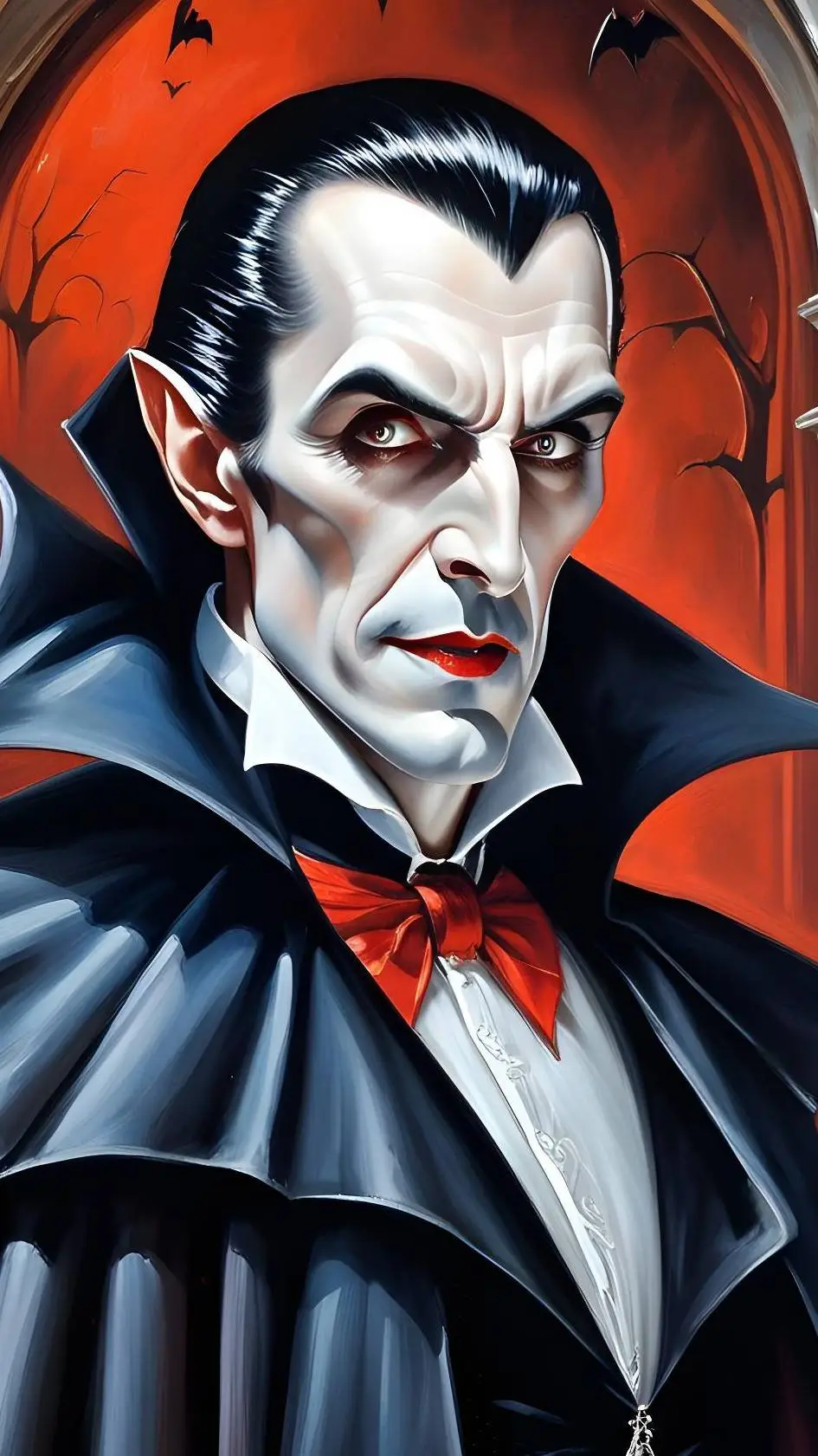 ai character: Dracula  background