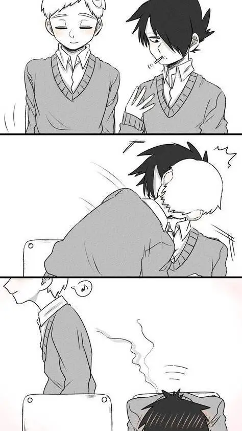 ai character: Ray x Norman(AU) background