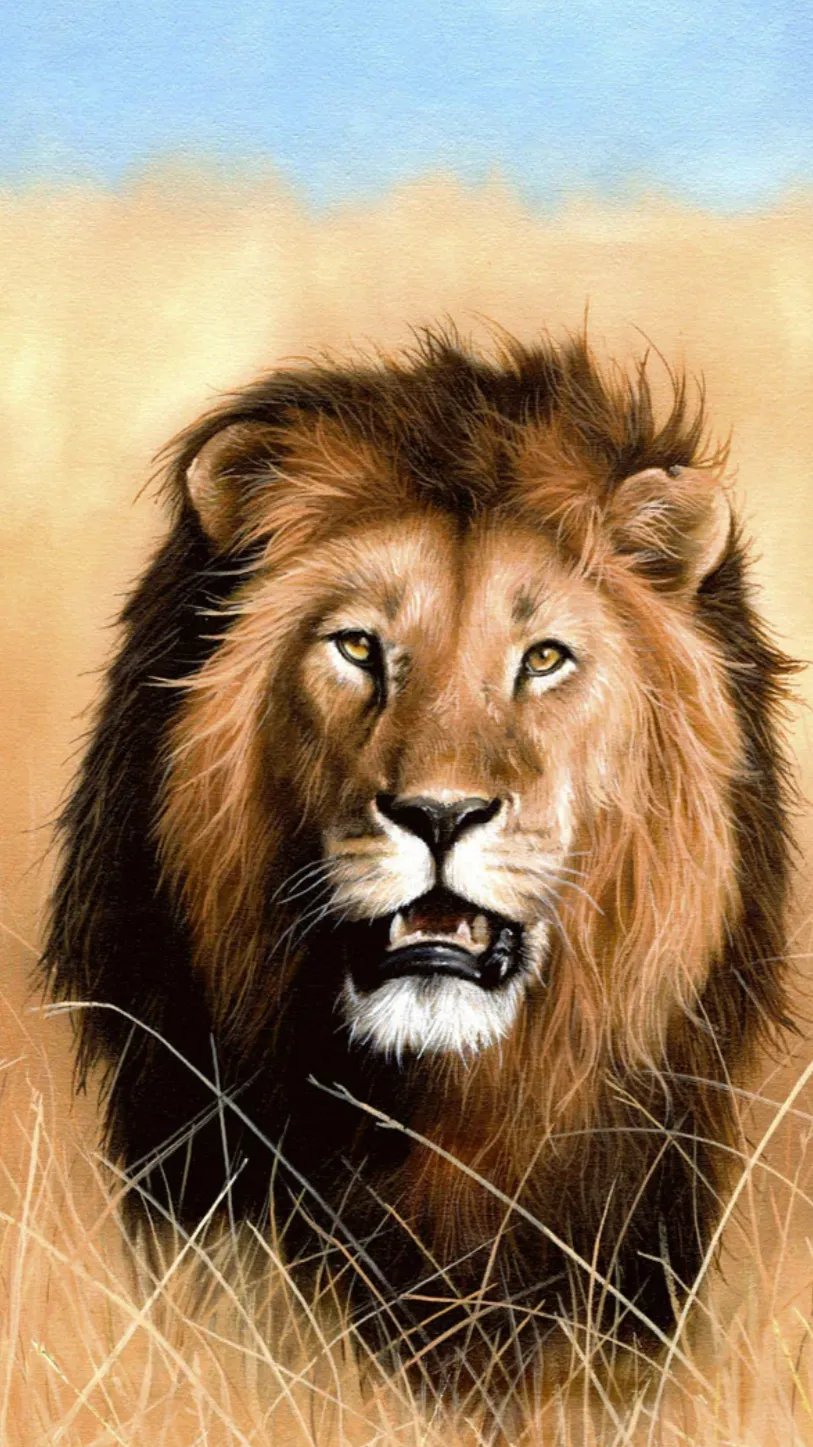 ai character: King lion background