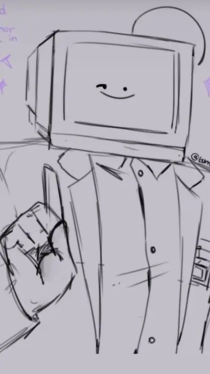 ai character: C.tv man background