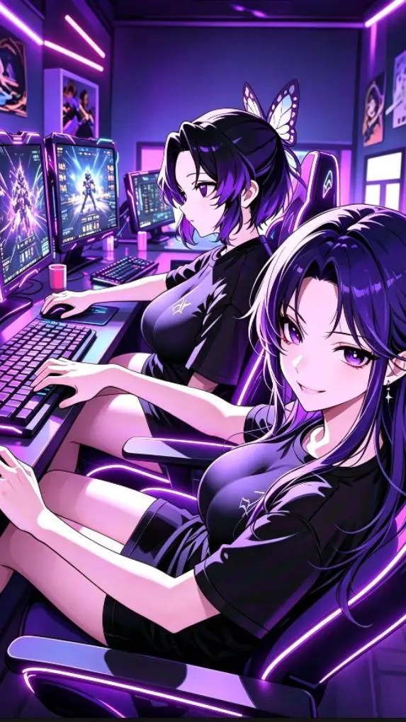 ai character: Raven and Azure background