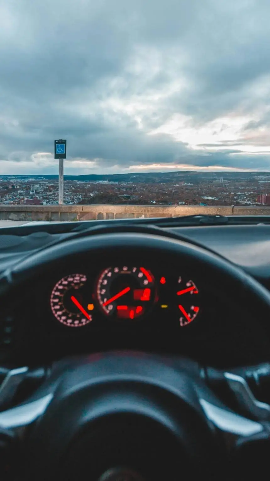 ai character: st car ride background