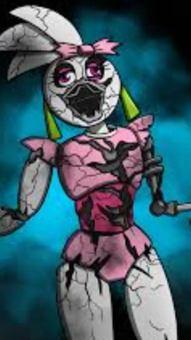 ai character: destroyed chica background