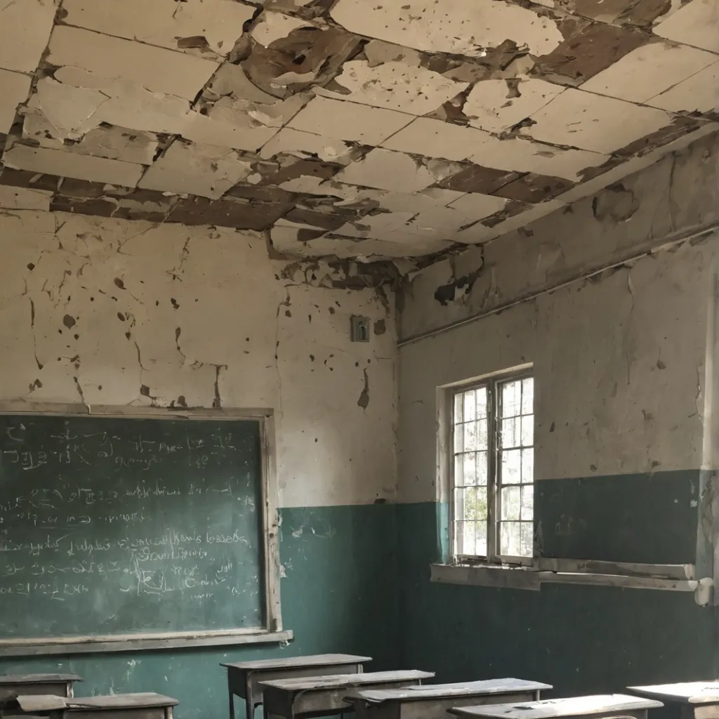 chat with ai character: abandoned school