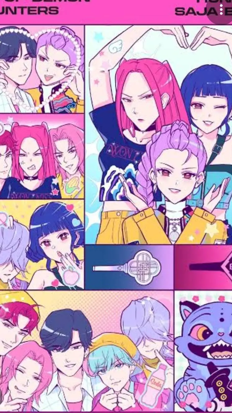 ai character: huntrixxsajaboys!! background