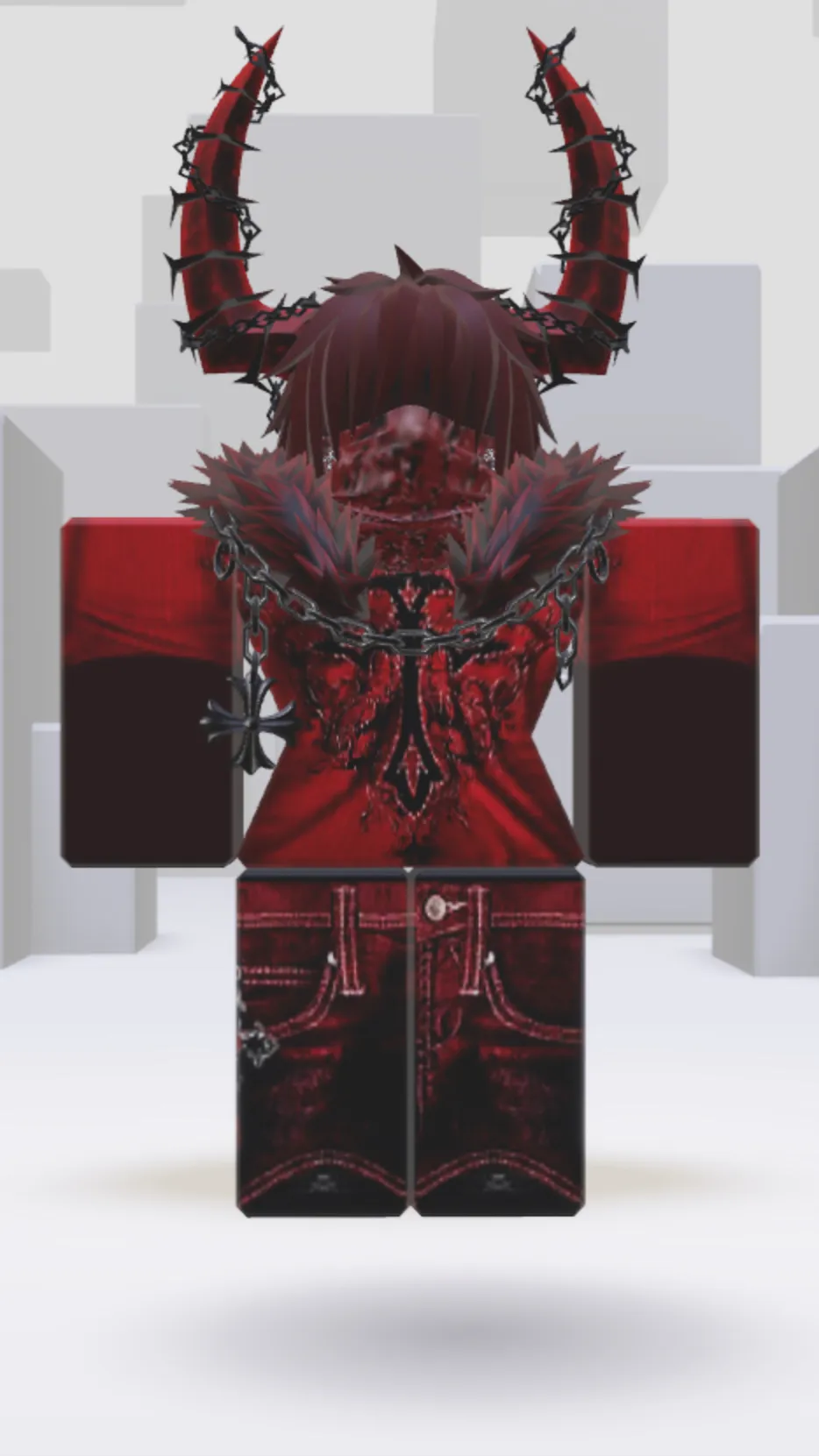 ai character: Red girl  background
