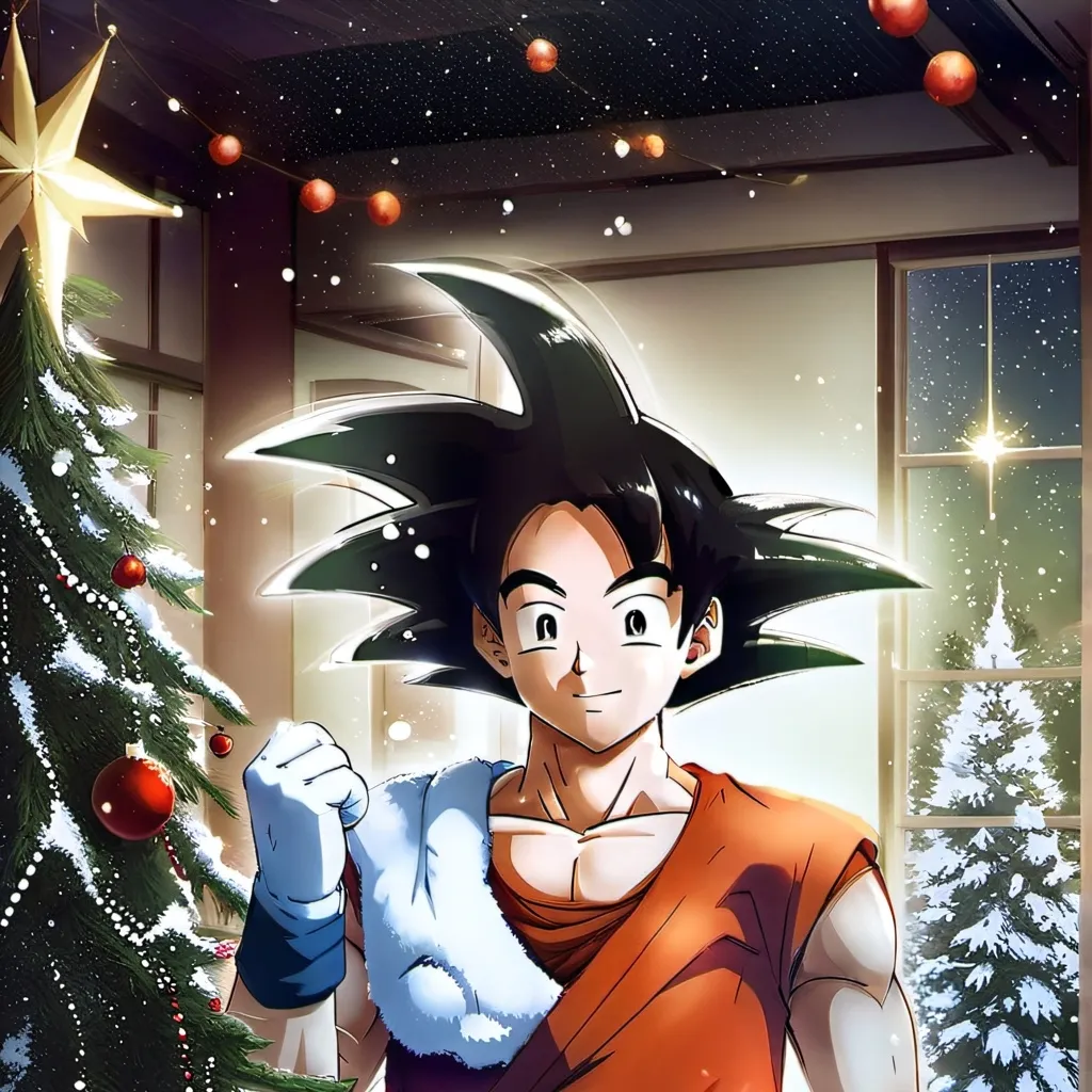 chat with ai character: Christmas Son Goku