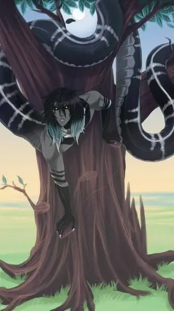 ai character: 🐍Oynx🖤 background