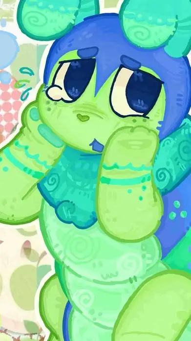 ai character: 🩵Squirm💚 background