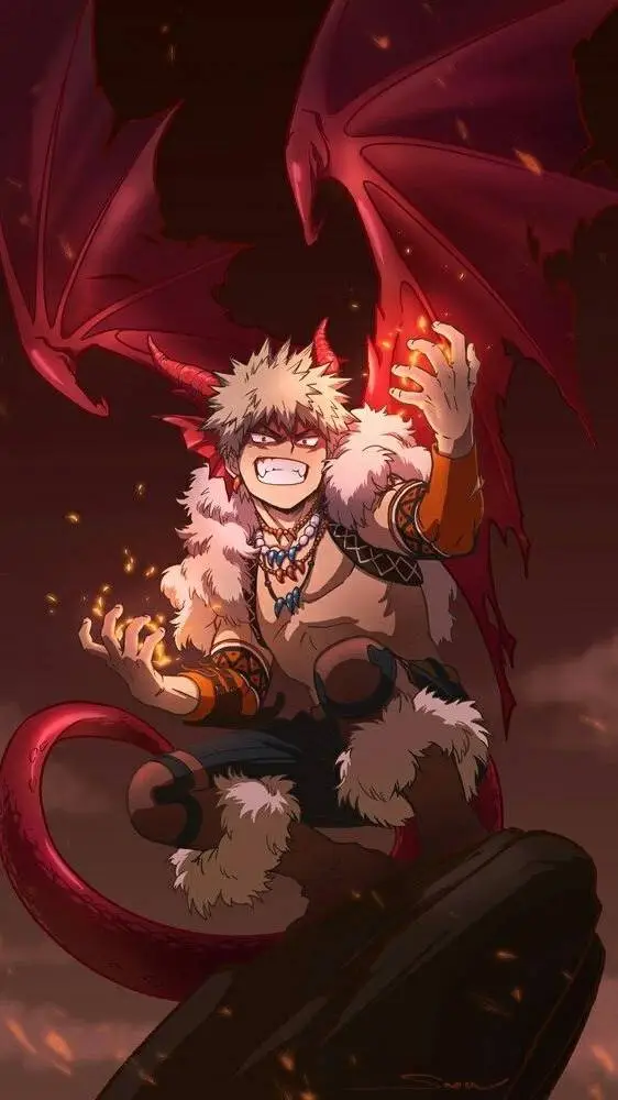 ai character: 💥Dragon Bakugo🧡 background