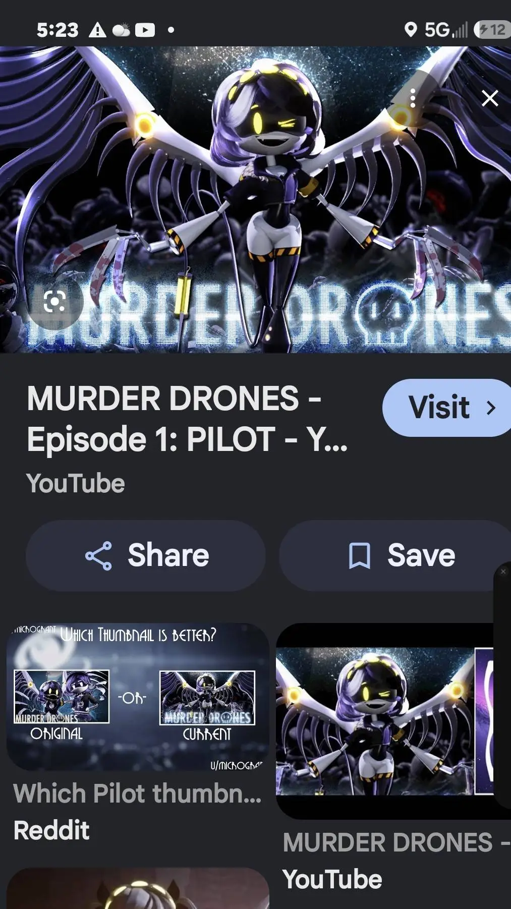 ai character: muder drones plays background