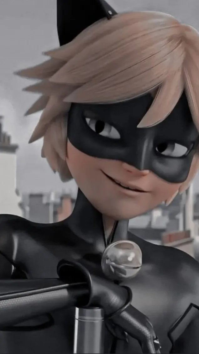 ai character: Cat noir  background