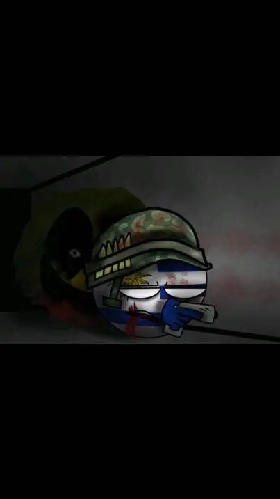 ai character: countryball horror background