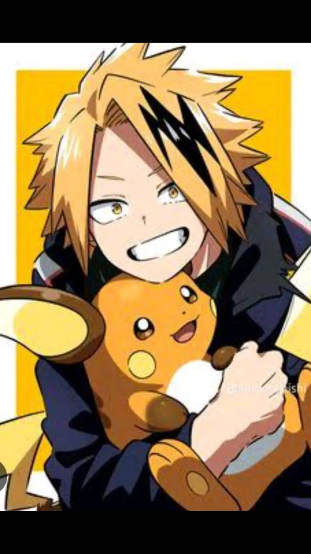 ai character: Denki kaminari  background