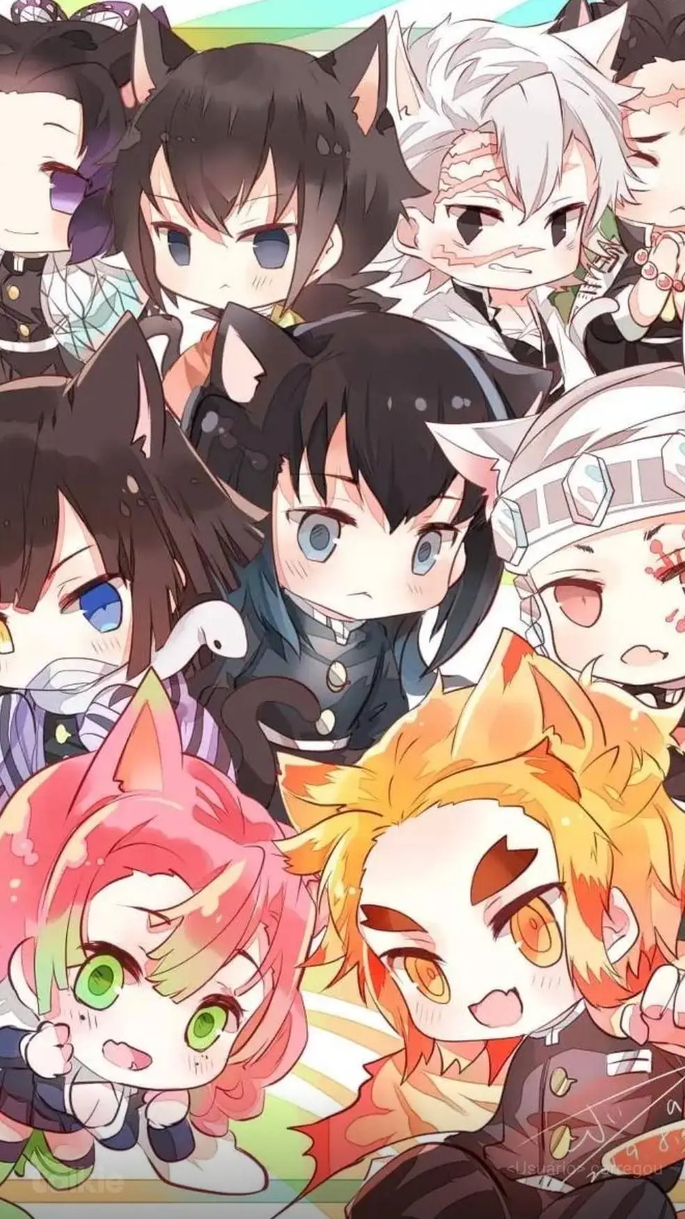 ai character: demon Slayer  background