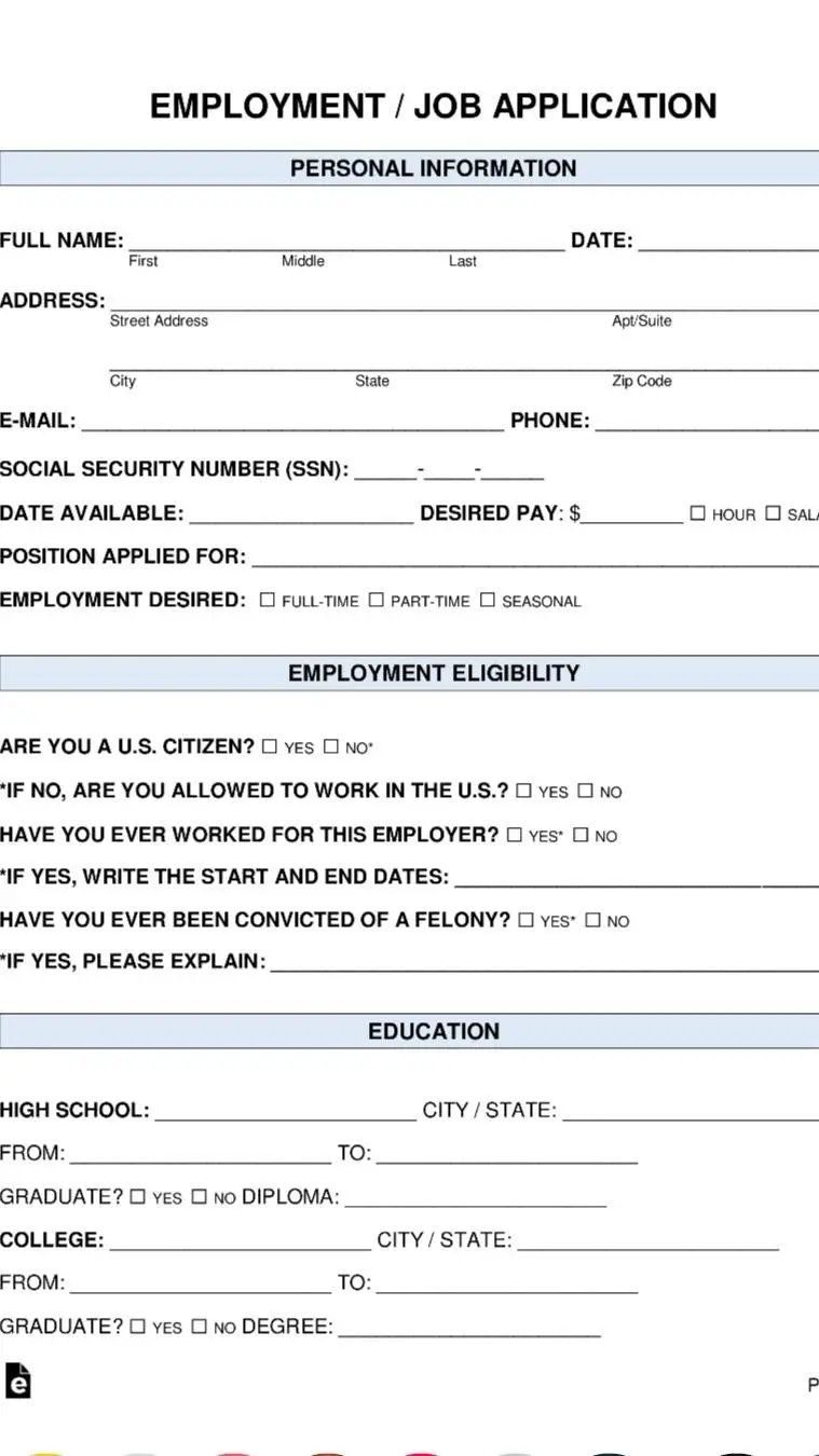 ai character: Employment background