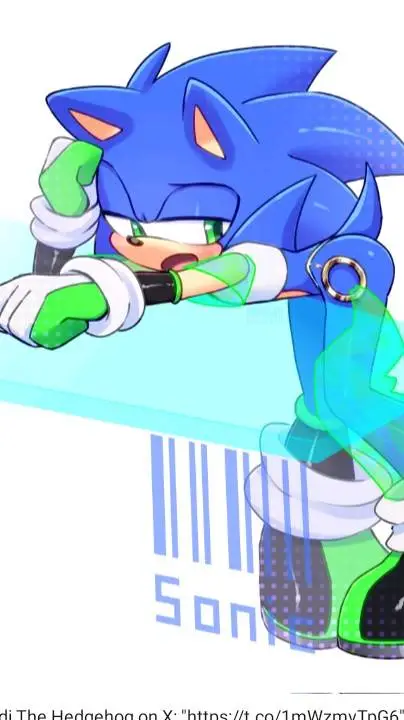 ai character: Sonic t. hedgehog🩵 background