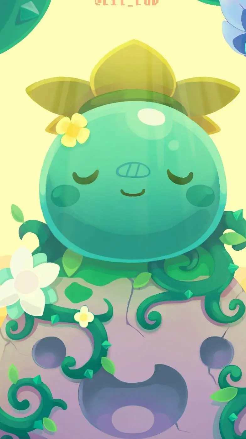 ai character: tangle slime background