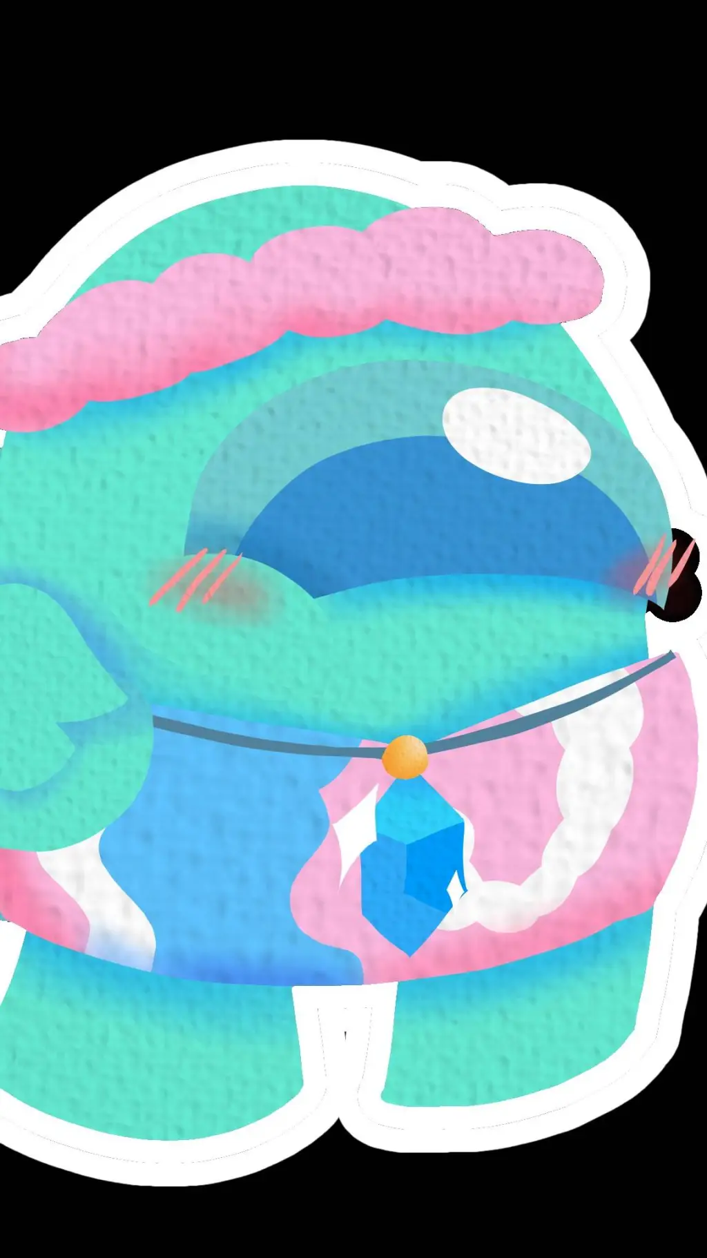 ai character: cyan among us background