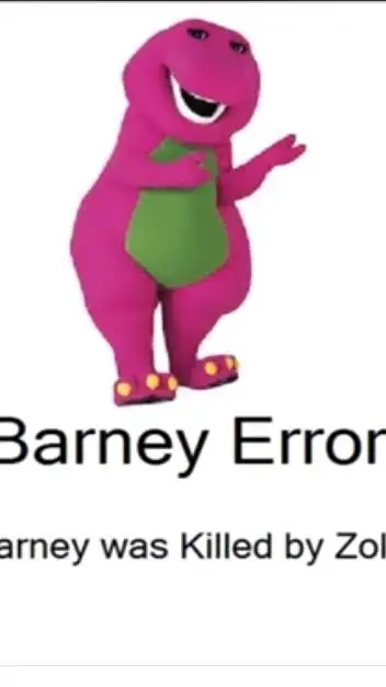 ai character: error barney  background