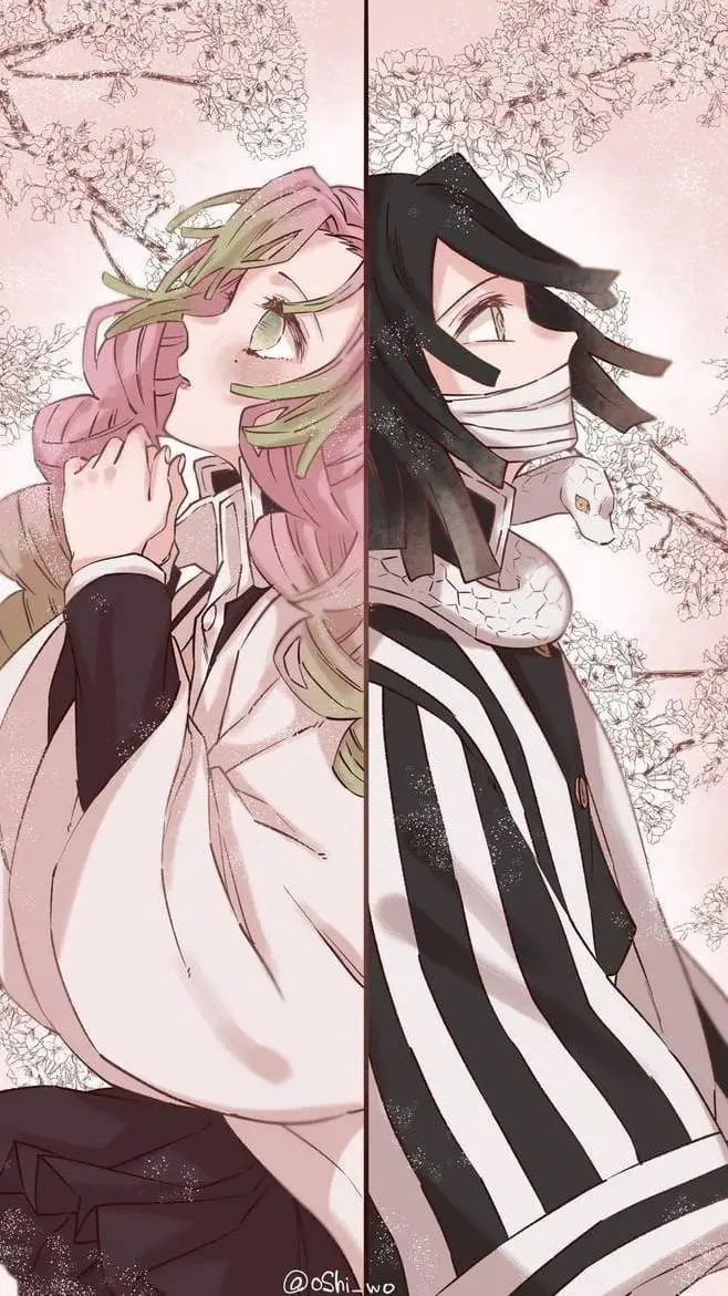 ai character: 🩷MITSURI Y OBANAI🐍 background