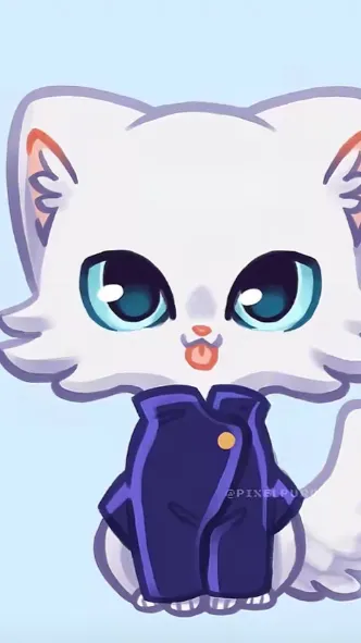 ai character: Gojo but as a cat background