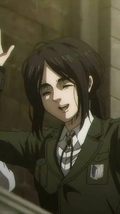 ai character: pieck finger background