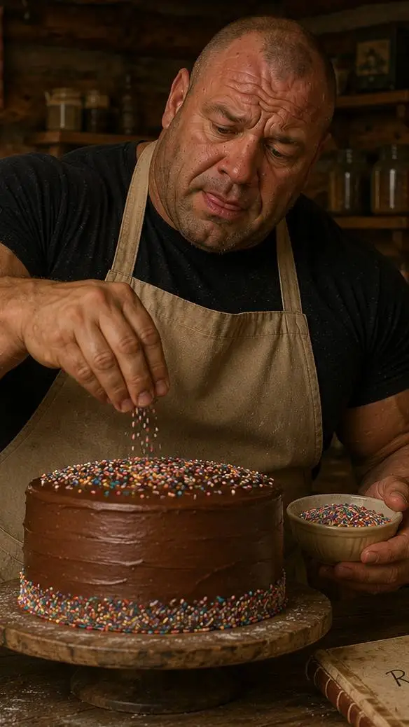 ai character: Rolf bakes background
