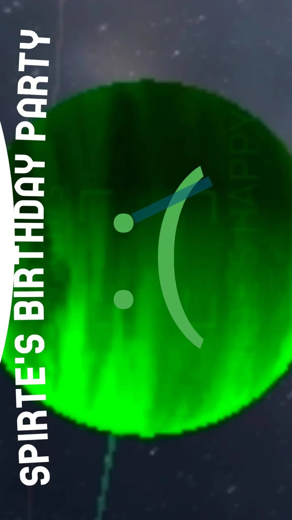 ai character: SPIRTES BIRTHDAY  background